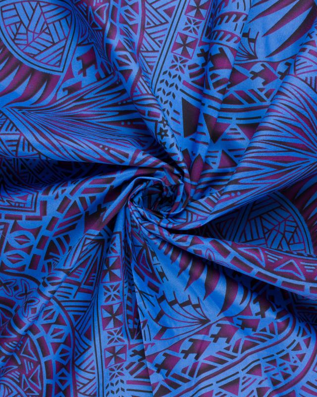 Polynesian fabric AERO Blue - Tissushop